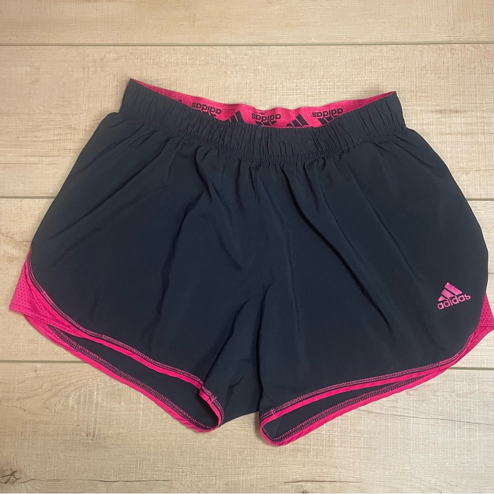 Adidas Women's Black & Pink Athletic Running Shorts Size Small